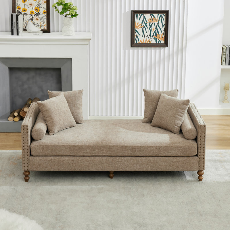 Chaise longue moderne 2 places Aethel, Taupe