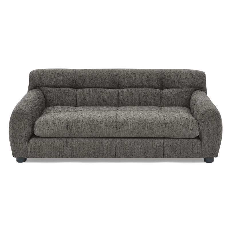 Canapé pour chien doux et confortable avec dossier et accoudoirs, convient aux canapés rectangulaires modernes pour petits et moyens chiens, gris foncé