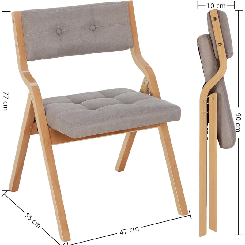 Fabric Padded Banquet Folding Chair Folding Chair Set, Grey