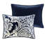 Housse de couette double / grand imprimé avec motif et attaches intérieures 6 pièces en coussins décoratifs multicolores