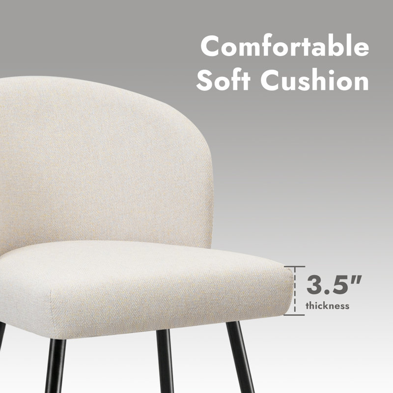 360°swivel Barstool Counter Height Barstools With Back, Beige/Fabric