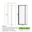 Porte moustiquaire à roulettes rétractable l 32-36 po x H 80 po RS6-127122520