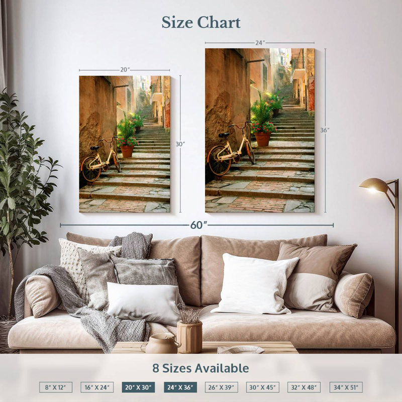 Sireci Cinque Terre Steps, 36" H x 24" W