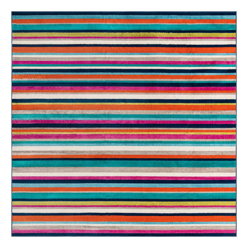 Analiese Striped Indoor Rug, Square 10'