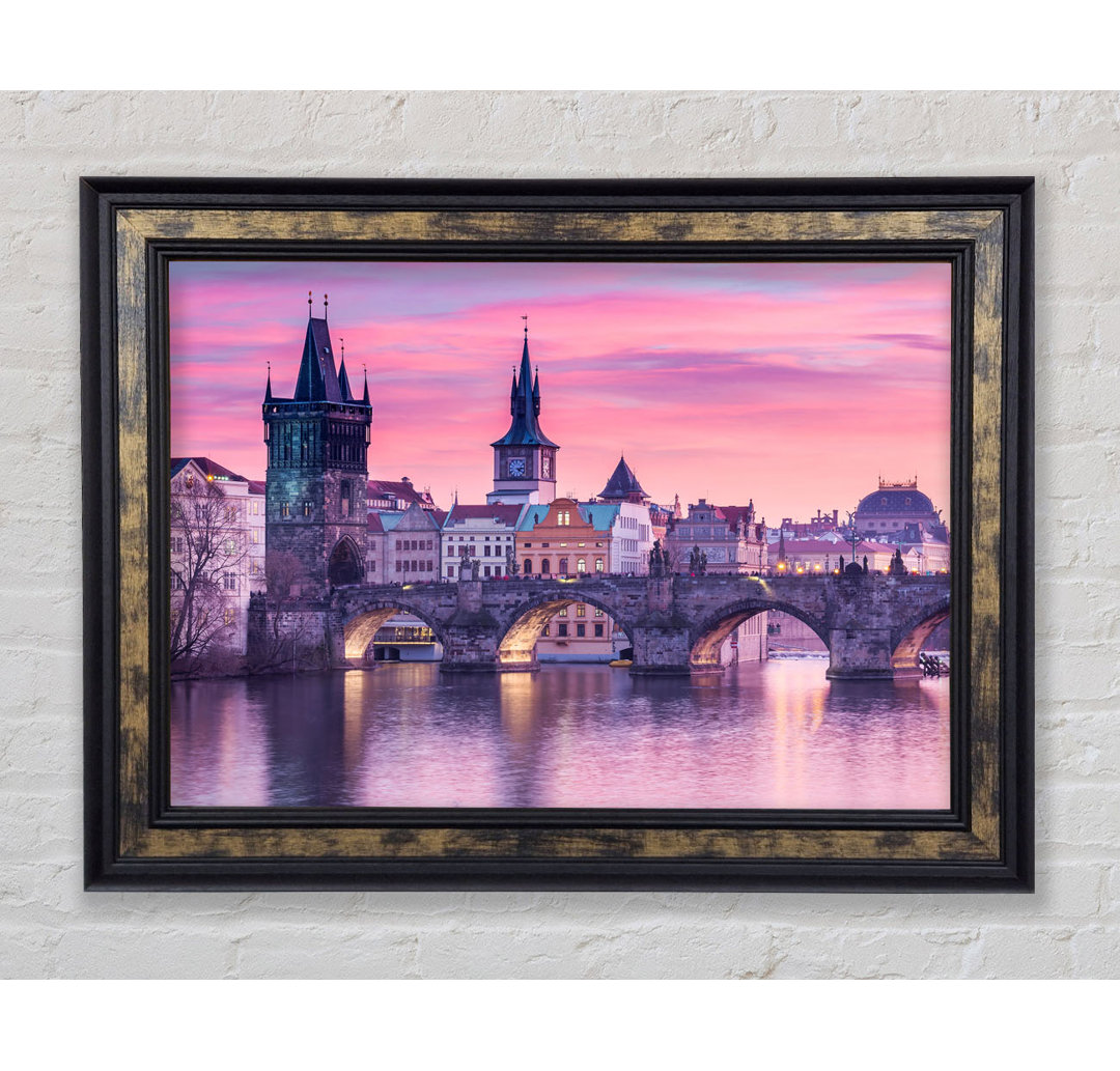 Gerahmtes Leinwandbild Stunning Charles Bridge