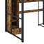A Full-Sized Metal High-Sleeper Bed, Complete With An Integrated Wardrobe And Drawer