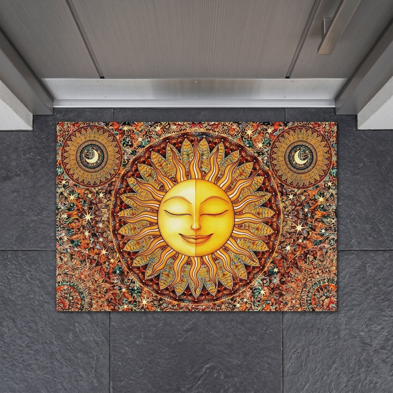Tapis intérieur / extérieur Sun & Celestial Mandala