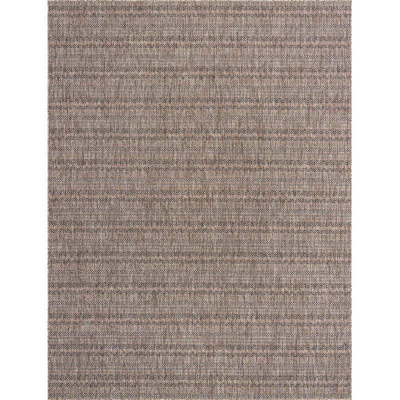 Tapis d'extérieur scintillant brun clair, Rectangle 9 pi x 12 pi