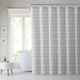 Shoreline Cotton Geometric Single Shower Curtain