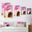 Décoration murale stylisée «Fashionista with Pink Hat - Glam»-1004491028-1004491035
