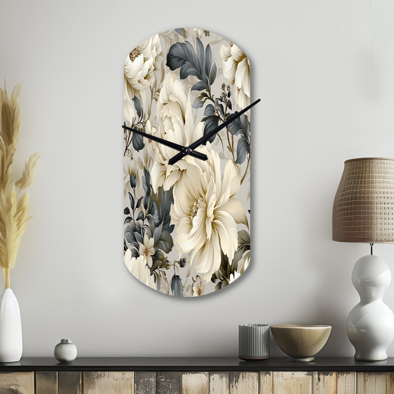 Urban Victorian Splendor Victorian Motif - horloge murale cylindrique en métal, Grand