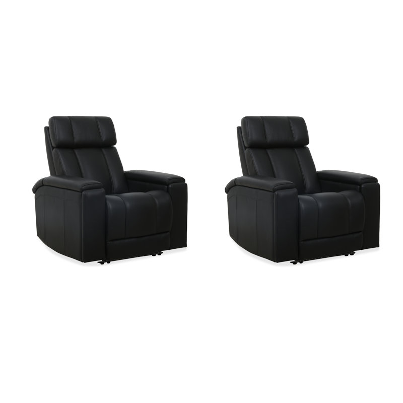 Fauteuil inclinable électrique Zero Gravity, Black Top Grain Leather
