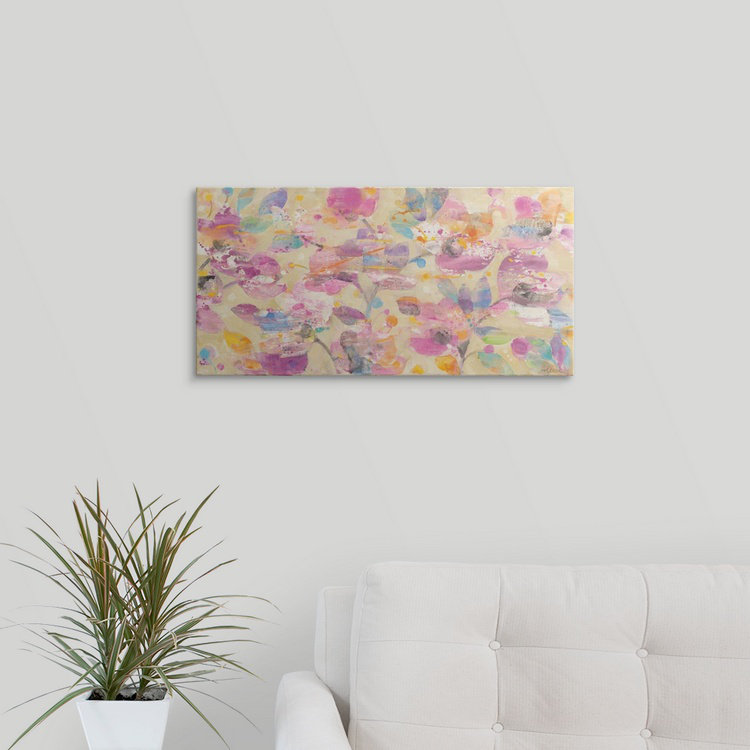 «Dron Easter Blooms» par Albena Hristova, reproduction d'art, H 12 po x l 24 po x P 1,5 po, Toile