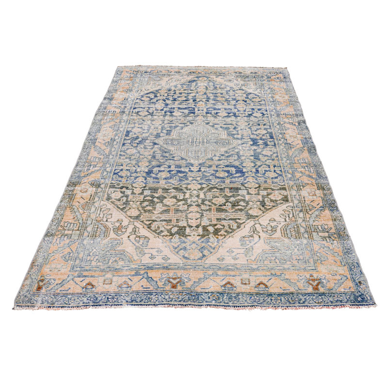 One-of-a-Kind 3'11'' X 7'3'' 1990s Wool Area Rug in