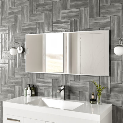 Hurtsboro Aluminium Rectangle Wall Mirror