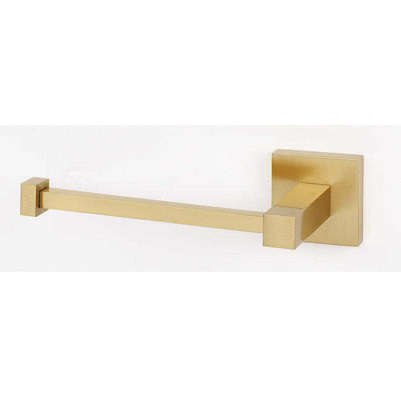 Contemporary II Single Post Wall Mounted Toilet Paper Holder, Satin Brass