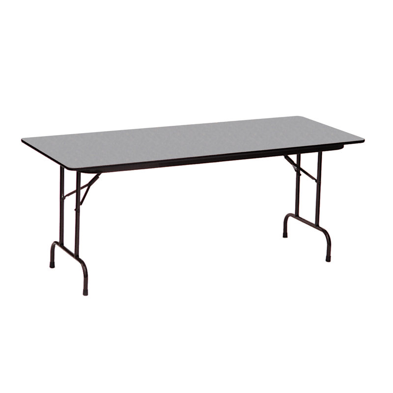 Table Pliante Rectangulaire, Granit Gris, H 29 po x L 60 po x l 18 po
