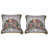 Embroidered Cotton Blend Throw Pillow