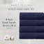 Ensemble de serviettes de salle de bain 100% coton 100% coton zéro torsion Robbs Home Weavers Robbin, 16 po x 24 po (4) (4 serviettes à main), bleu marine-130204316-130204321