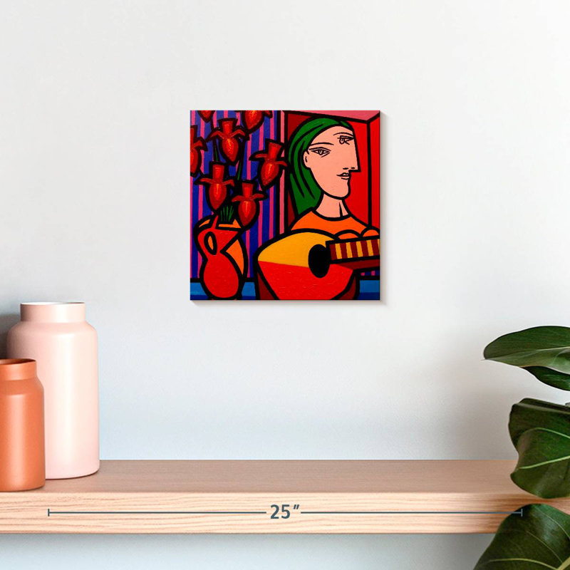 Leisha hommage à Picasso II, H 10 po x l 10 po