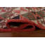 Tapis rouge en laine noué à la main de conception unique 6 pi 5 po x 9 pi 9 po New Age