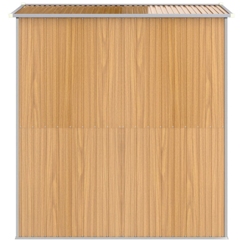 Steel Traditional Storage Shed, Light Brown, 6.3 ft. W x 6.27 ft. D