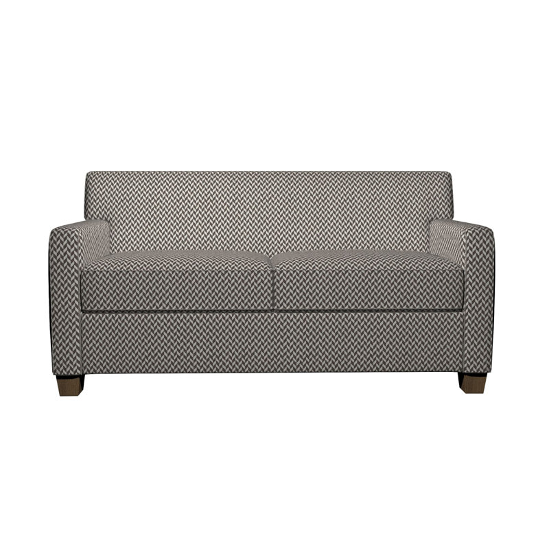 Tissu en lin chevrons, Gris 1