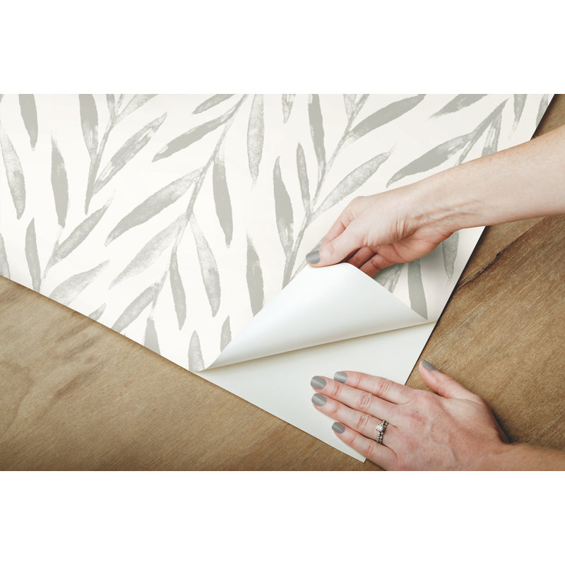 Papier peint adhésif Magnolia Home Willow, Gris