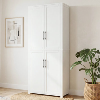 Glory 67" Solid Wood 4-Door Storage Cabinet