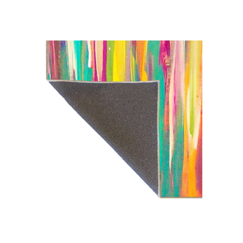Tapis tissé lavable à motif pastel, Tapis de couloir 3 pi 3 po x 9 pi 10 po