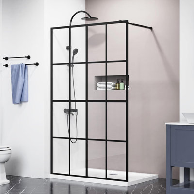 72'' H Slab Framed Shower Door with Clear Glass