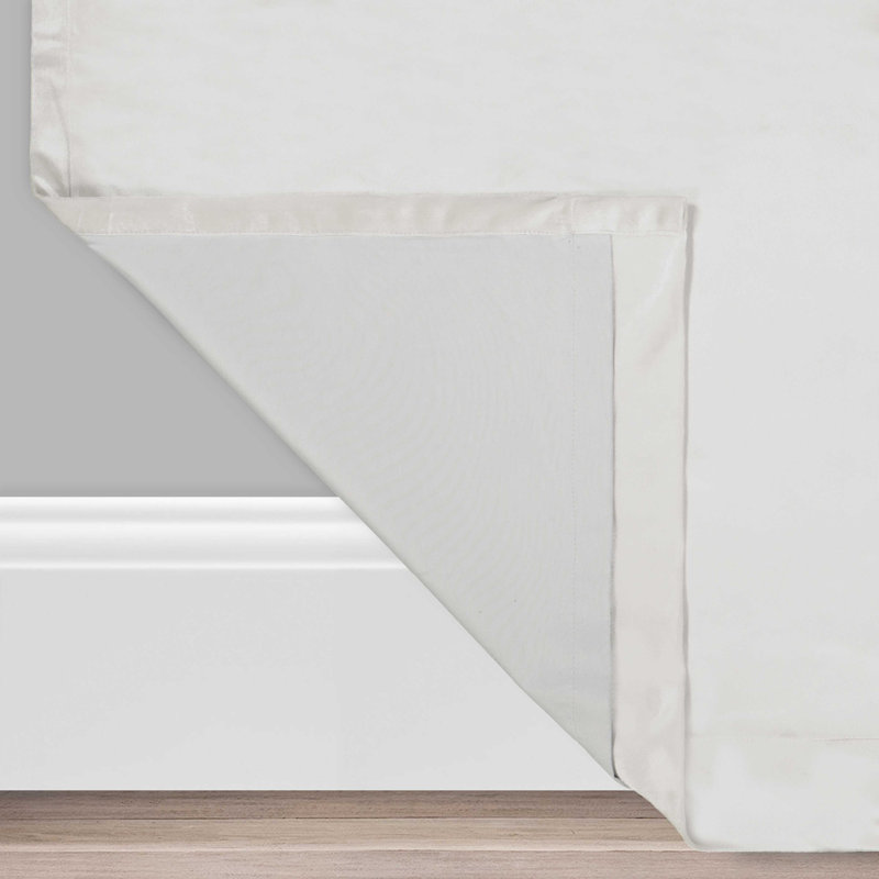 Snow Velvet Blackout Rod Pocket Curtain Panel, 50" W x 84" L