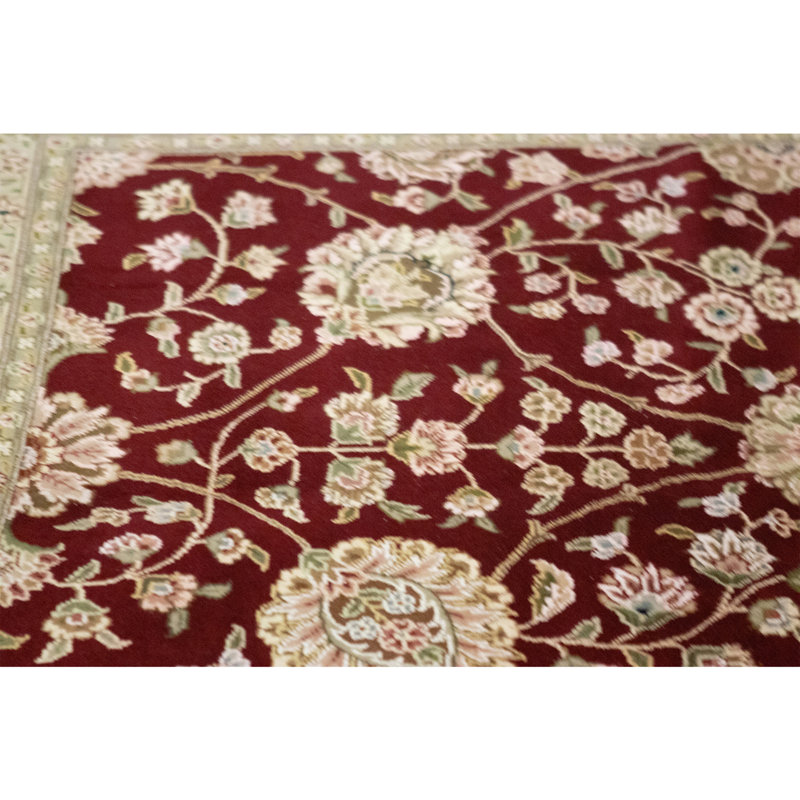 Handmade Silk and Wool Area Rug