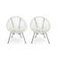 Chaise Anson (ensemble de 2) - Blanc