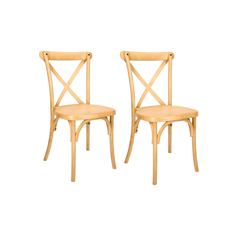 Chaise Crossback ToughResin par Chivari, Naturel