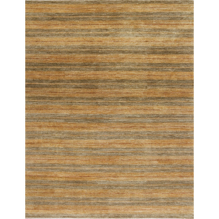 Tapis brun / gris en laine noué à la main Textures Campbell
