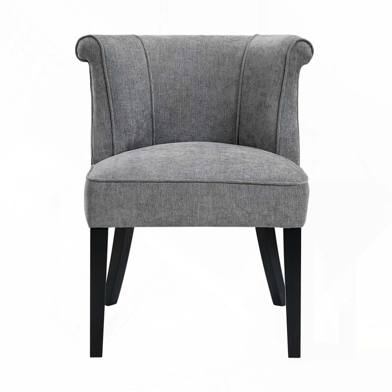 Chaise d'appoint en tissu, Gris anthracite