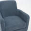 Fauteuil demi-tonneau pivotant en coton et lin 360-549238108