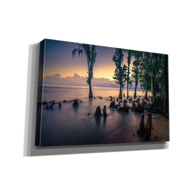 «The Shore Of Lake Pontchartrain» par Rick Berk, art mural sur toile, H 12 po x l 18 po x P 0,75 po