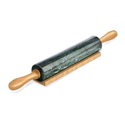 Marble Rolling Pin with Stand,Indian Green