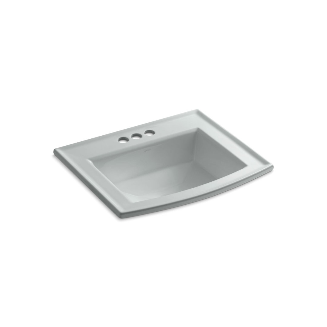 Archer® Vitreous China Rectangular Drop-In Bathroom Sink with Overflow Kohler Sink 
