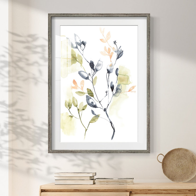 Sweet Leaves I - impression encadrée, Vieilli, H 28,5 po x l 20,5 po