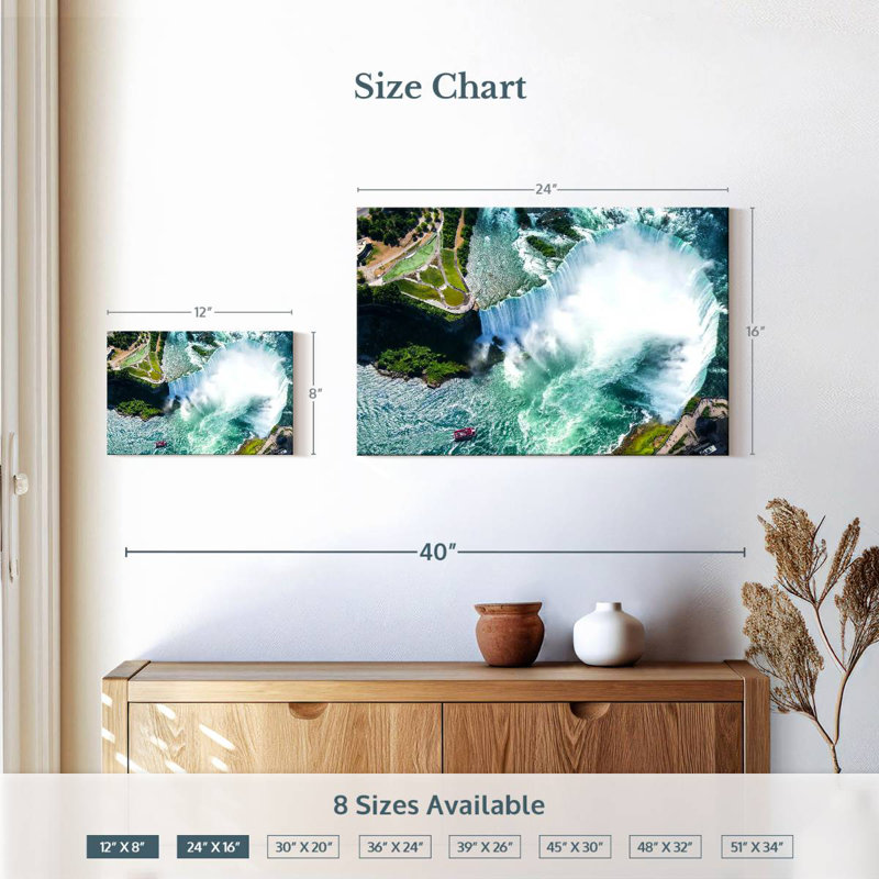 Alvord Niagara Falls d'en haut, H 16 po x l 24 po