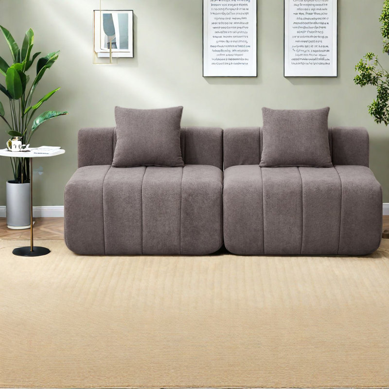 Canapés modulaires symétriques en chenille, design moderne pour la maison et le bureau