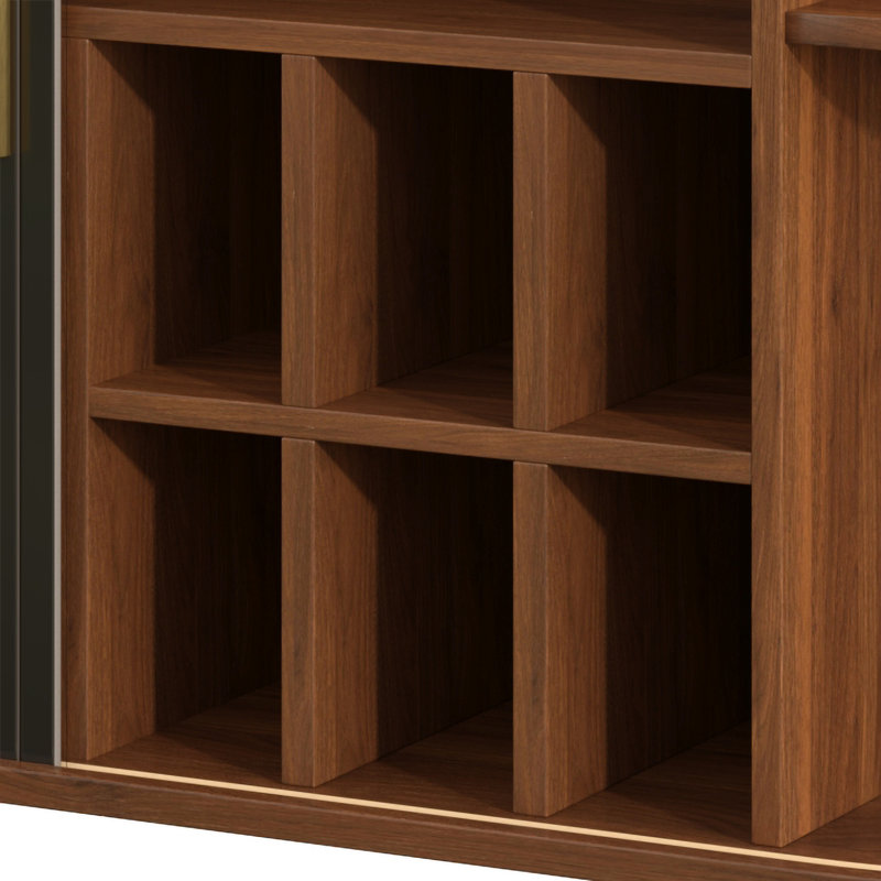 Armoire à vin en MDF et métal Farmhouse, Noir