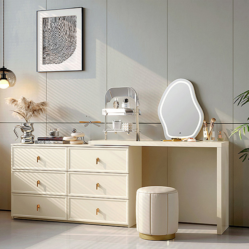 Makeup Vanity with Light mirror,6 drawers,1 chair