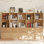 Branigans 5-Piece 2-Tier Cube Bookcase Storage Cabinet with Double Drawers