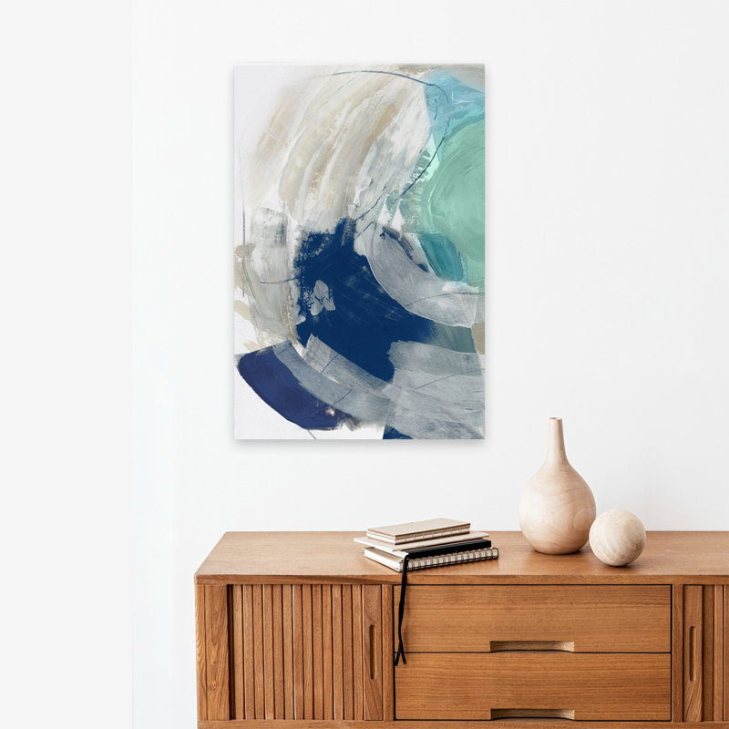 Art océan et vagues déluge II, H 24 po x l 16 po