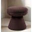 Finition brune 1Pc Tabouret d'appoint rond Teddy