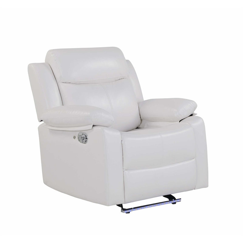 Fauteuil inclinable avec éclairage à DEL Blanche pour un confort et un style modernes, parfait pour la détente et la lecture